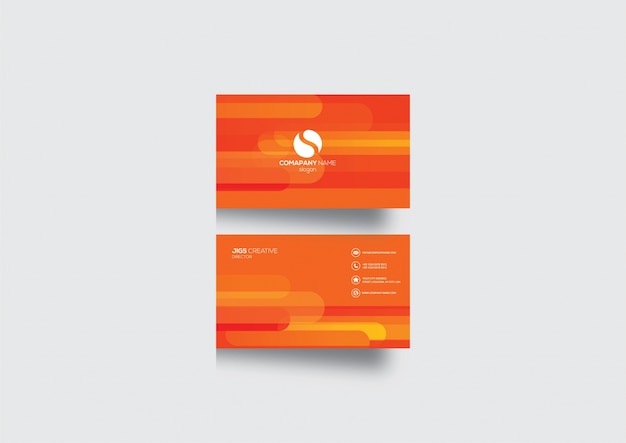 Vecteur gratuit carte de visite orange