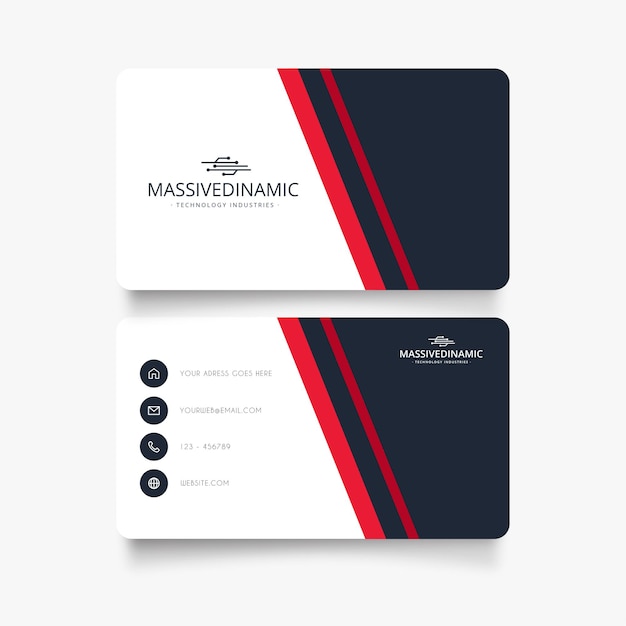 Vecteur gratuit carte de visite professionnelle moderne avec un design minimal