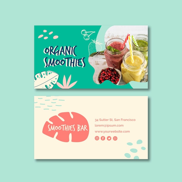 Carte de visite recto-verso bio smoothie