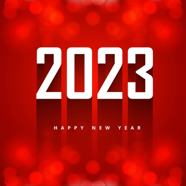 Vecteur gratuit carte de voeux bonne année 2023 fond brillant