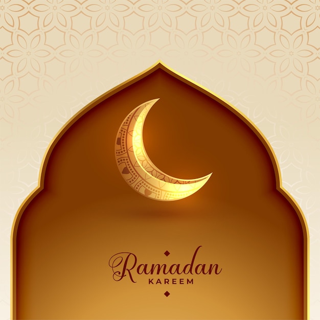 Vecteur gratuit carte de voeux de célébration du mois sacré du ramadan kareem