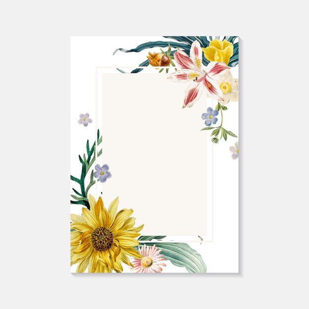 Carte de voeux en fleurs