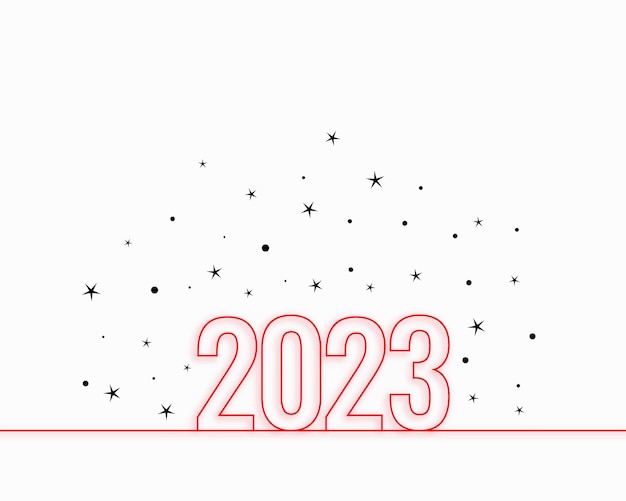 Carte De Voeux De Nouvel An 2023 Dans Le Style De Ligne