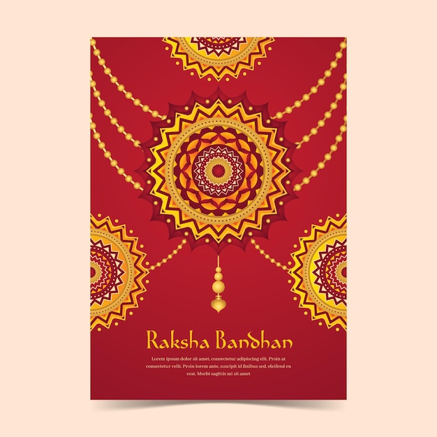 Vecteur gratuit carte de voeux raksha bandhan