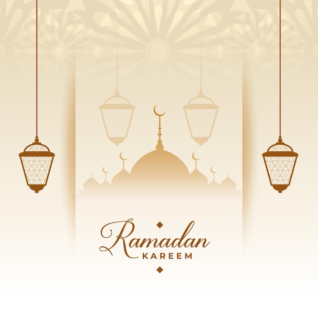Carte de voeux de style islamique eid ramadan kareem