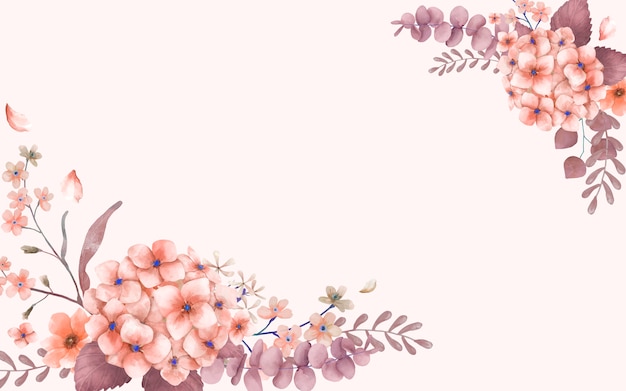 Carte de voeux avec thème rose et floral