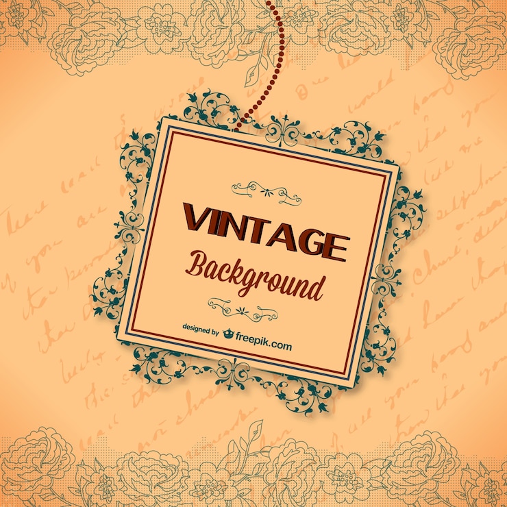 Vecteur gratuit carte de voeux vintage calligraphique