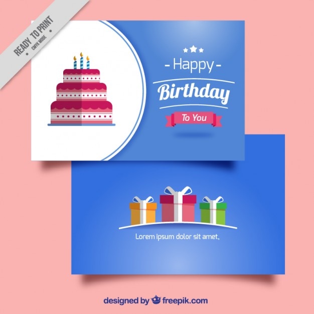 Les Cartes D'anniversaire Dans La Conception Plate