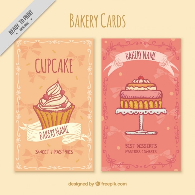 Cartes De Boulangerie Mignons Mis