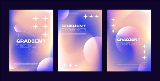 Vecteur gratuit cartes à gradient flou