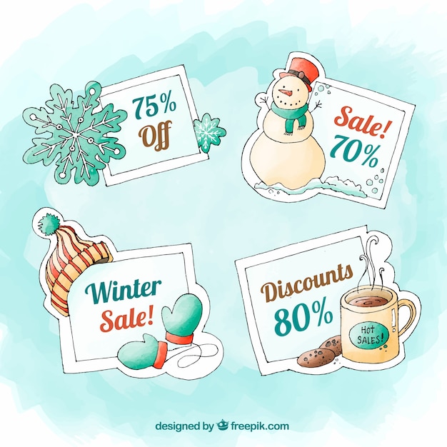 Cartes De Vente D'hiver