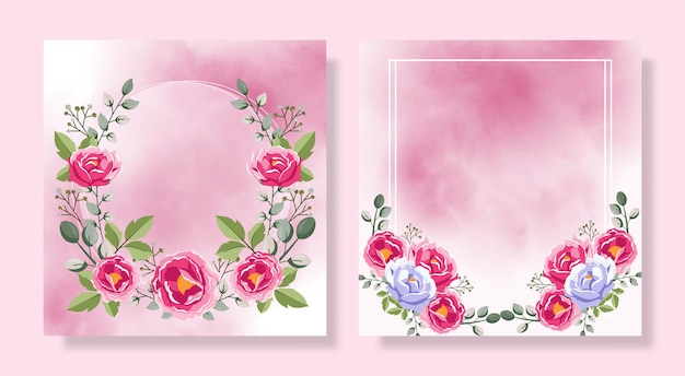 Cartes De Visite De Fleurs Fleurs Roses