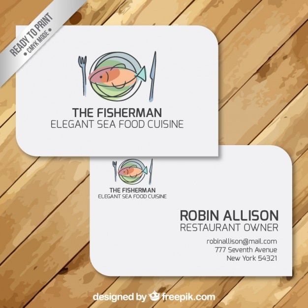 Cartes De Visite D'un Restaurant