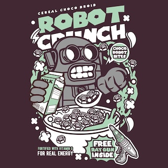 Cartoon crunch robot