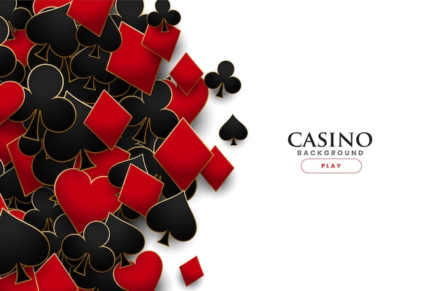 Vecteur gratuit casino cartes à jouer symboles fond réaliste