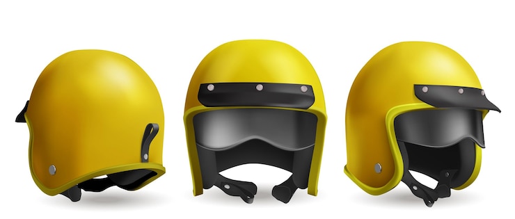 Vecteur gratuit casque de moto pour la course et la conduite sur scooter