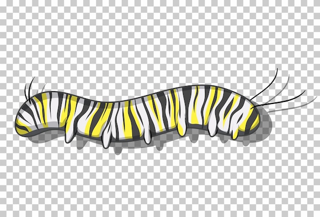 Vecteur gratuit caterpillar en style cartoon