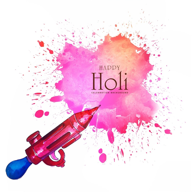 Vecteur gratuit célébration holi colorée pour le fond du festival indien