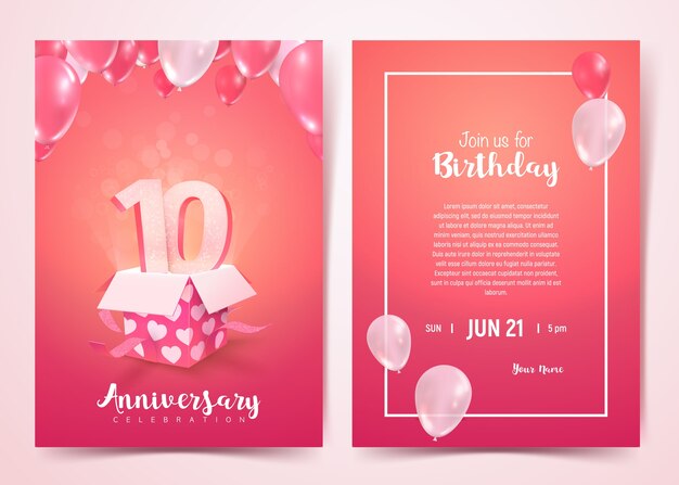 Images Anniversaire 10 Ans Vecteurs Photos Et Psd Gratuits