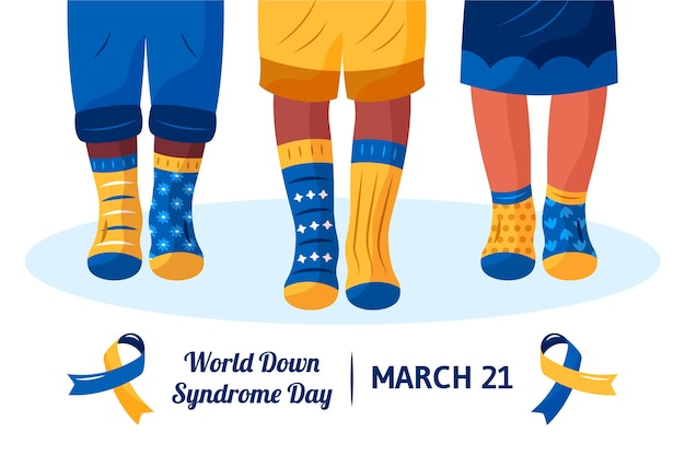 Vecteur gratuit célébration de la journée mondiale de la trisomie 21