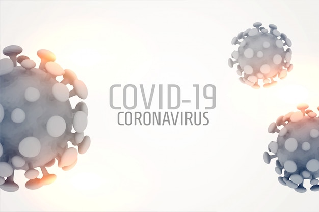 Cellules de virus de coronavirus 3D répandant la conception d'arrière-plan