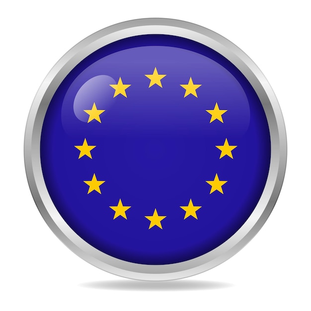 Vecteur gratuit cercle de bouton dégradé drapeau union européenne