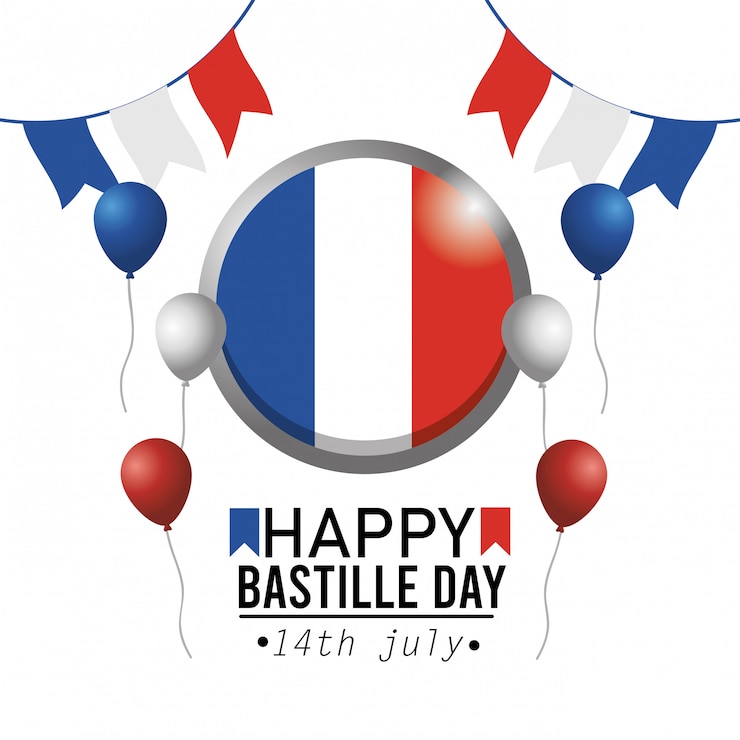 Vecteur gratuit cercle drapeau emblème france avec bannière