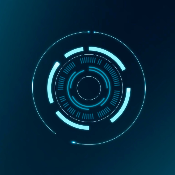 Vecteur gratuit cercle de technologie ai, conception de vision par ordinateur vectoriel abstrait