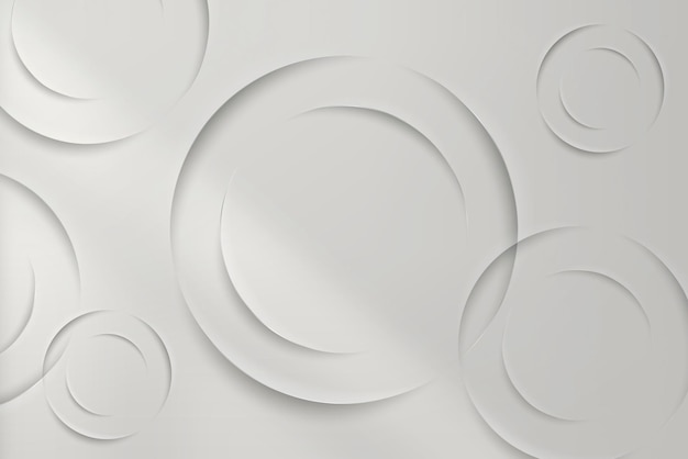 Vecteur gratuit cercles blancs avec fond d'ombre portée