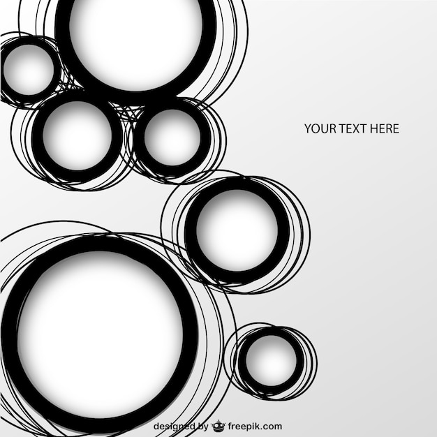 Vecteur gratuit cercles géométriques fond