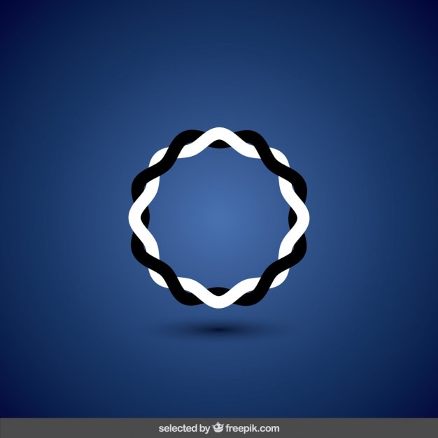Vecteur gratuit cercles ondulées logotype