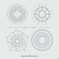 Vecteur gratuit cercles ornements pack