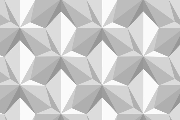 Vecteur gratuit cerf-volant motif géométrique 3d vecteur fond gris dans un style abstrait