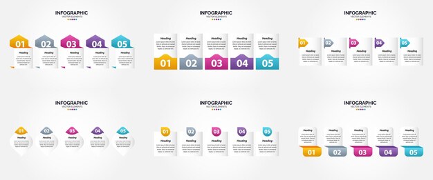 Cet Ensemble D'illustrations Vectorielles Est Parfait Pour Créer Des Infographies Pour Les Brochures Publicitaires, Les Dépliants Et Les Magazines