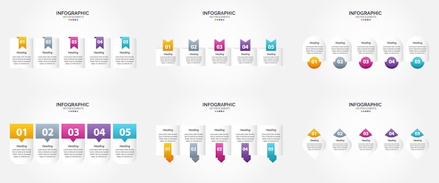 Cet Ensemble D'infographies Vectorielles Est Idéal Pour La Publicité Dans Un Dépliant Ou Un Magazine