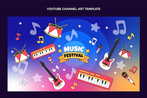 Chaîne Youtube Du Festival De Musique Colorée Dessinée à La Main