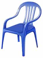 Vecteur gratuit une chaise bleue