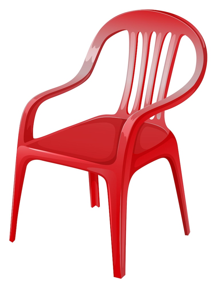 Vecteur gratuit une chaise rouge