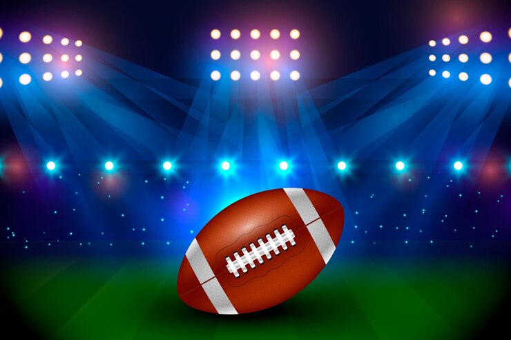 Vecteur gratuit champ de football américain réaliste