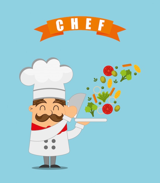 Chef Cuisinant Illustration