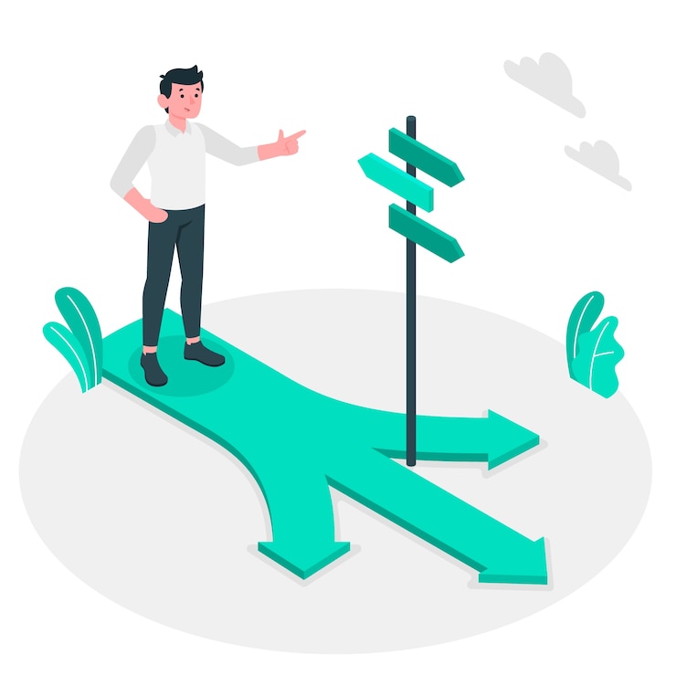 Vecteur gratuit sur le chemin concept illustration