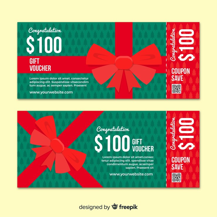 Vecteur gratuit chèque cadeau
