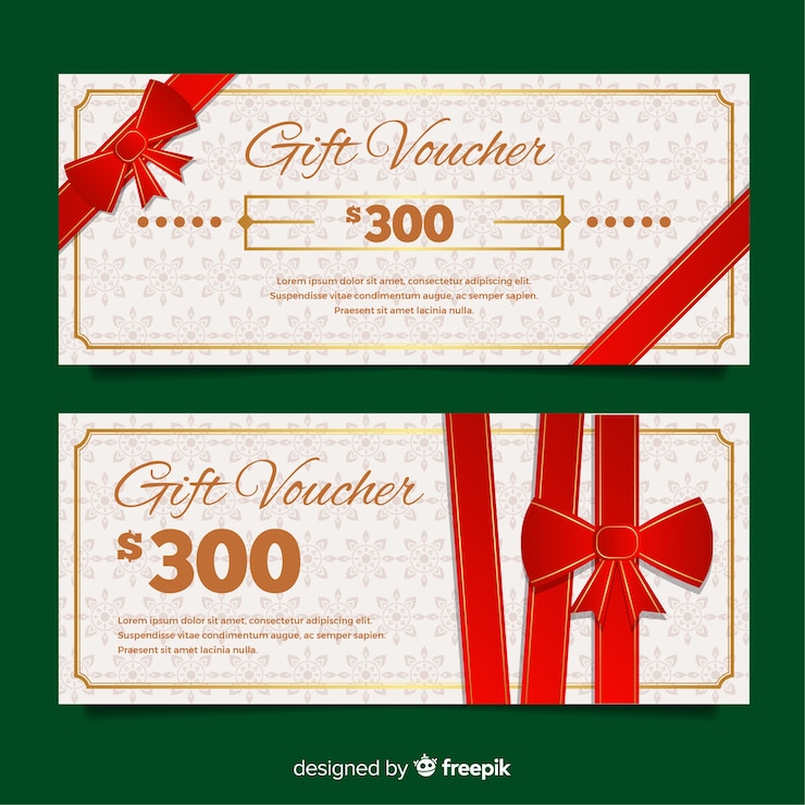 Vecteur gratuit chèque cadeau