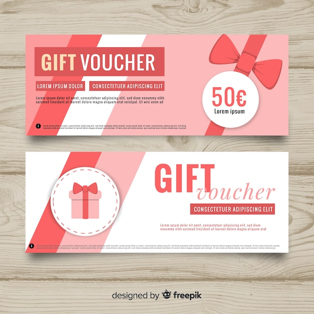 Vecteur gratuit chèque cadeau