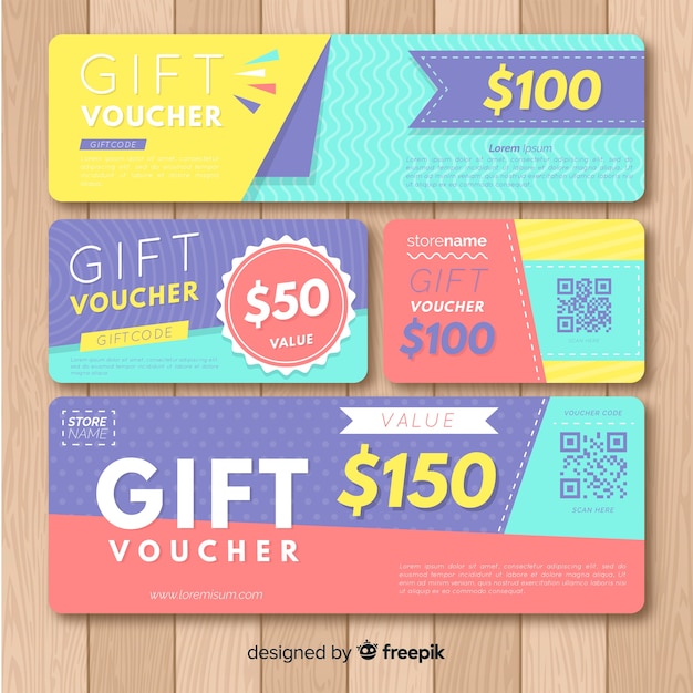 Vecteur gratuit chèque cadeau