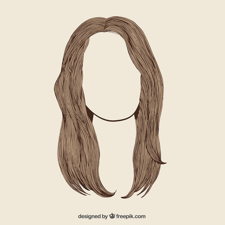 Vecteur gratuit cheveux longs