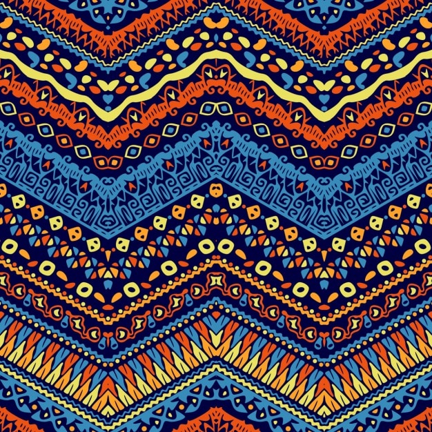 Vecteur gratuit chevron vecteur de style africain avec des motifs tribaux