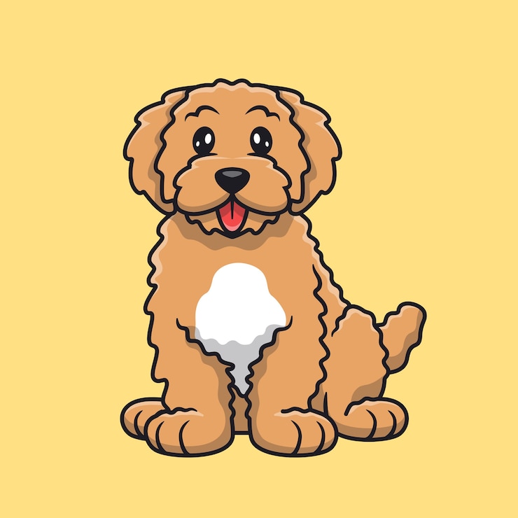 Vecteur gratuit chien mignon qui sort sa langue