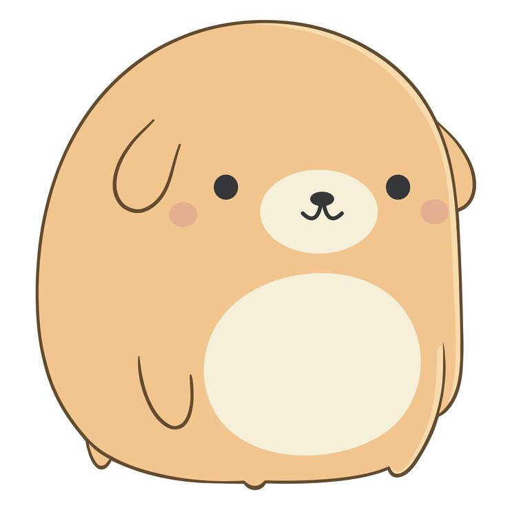 Vecteur gratuit un chiot joyeux qui sourit