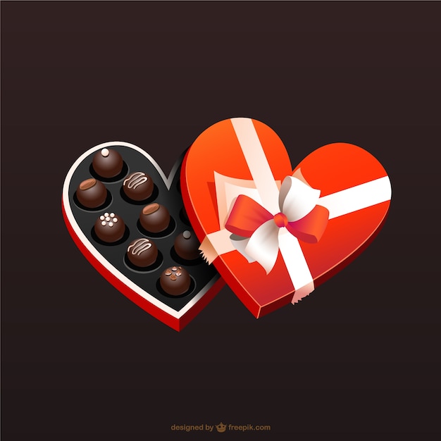 Vecteur gratuit chocolats valentine